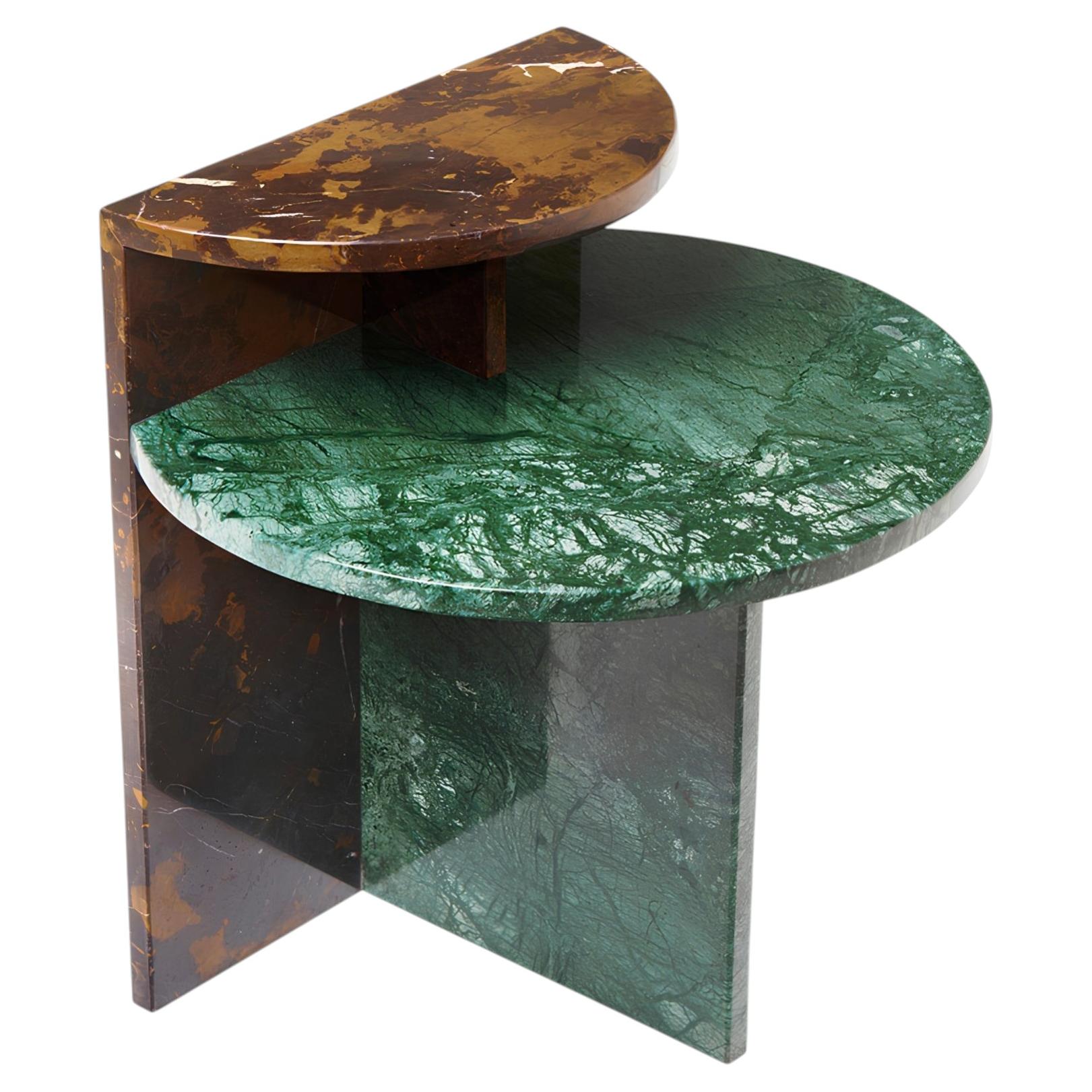 CAFÉ, moderner Designer-Beistelltisch aus Marmor, hergestellt in Brasilien
