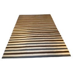 Café Noir & Queen Blue Striped Kilim