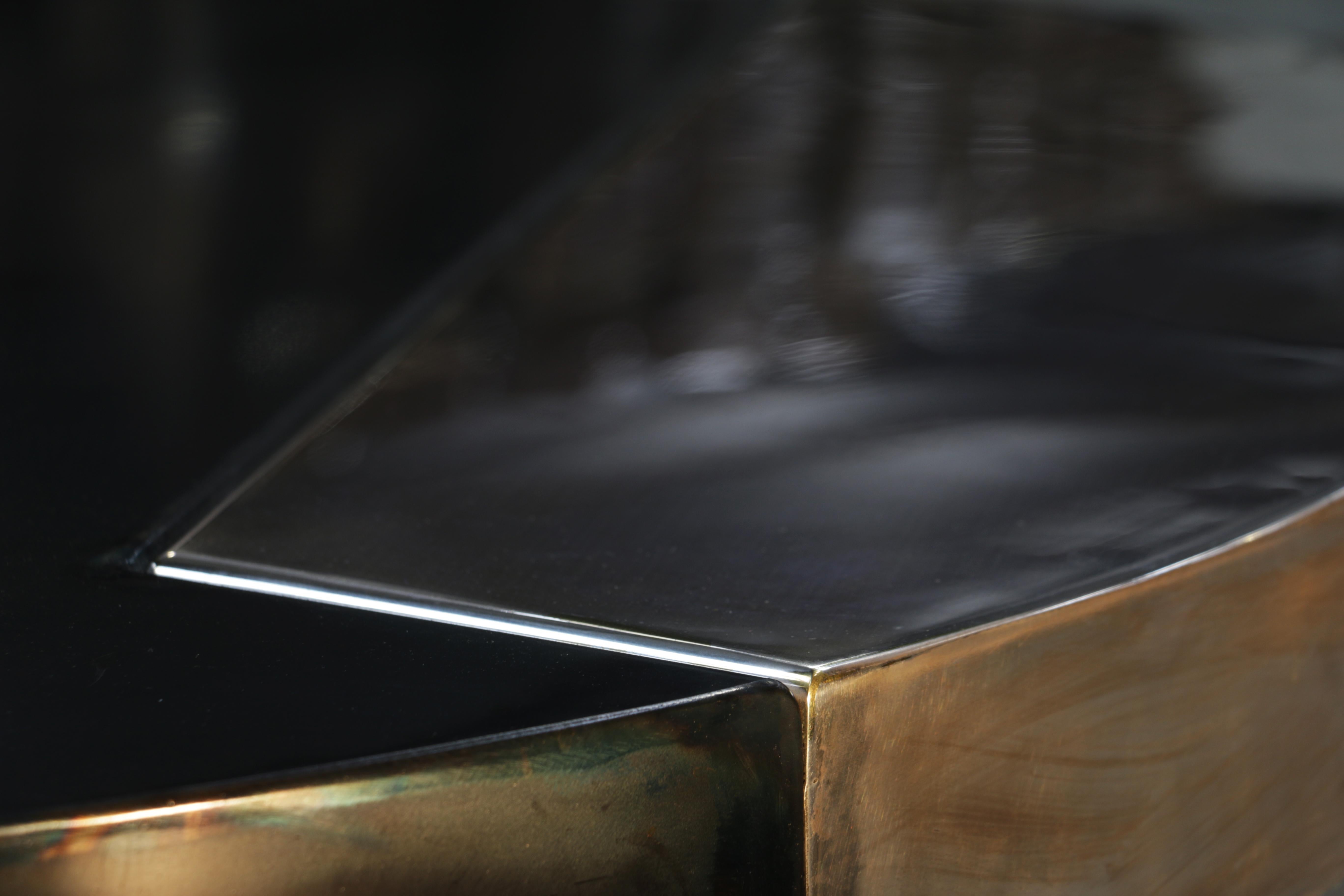 Burnished Cafè, Sculptural Contemporary Coffee Table For Sale