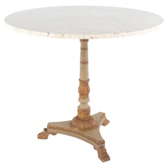 Vintage Cafe Table Marble Top