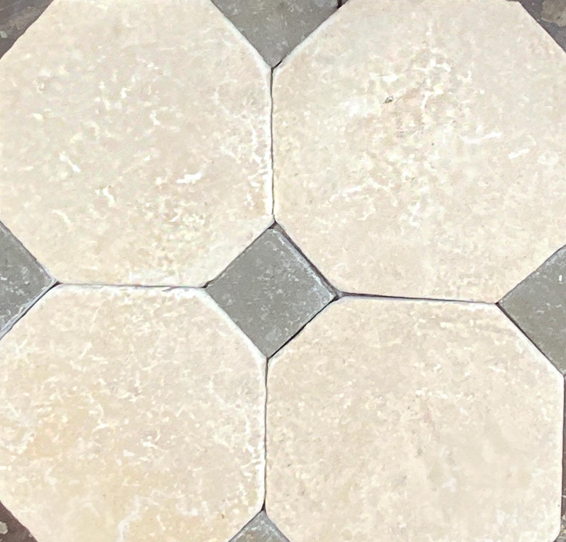Beautiful hand-worked octagonal tiles, perfect eye-catching flooring for your home. Tiles are imported from Europe.