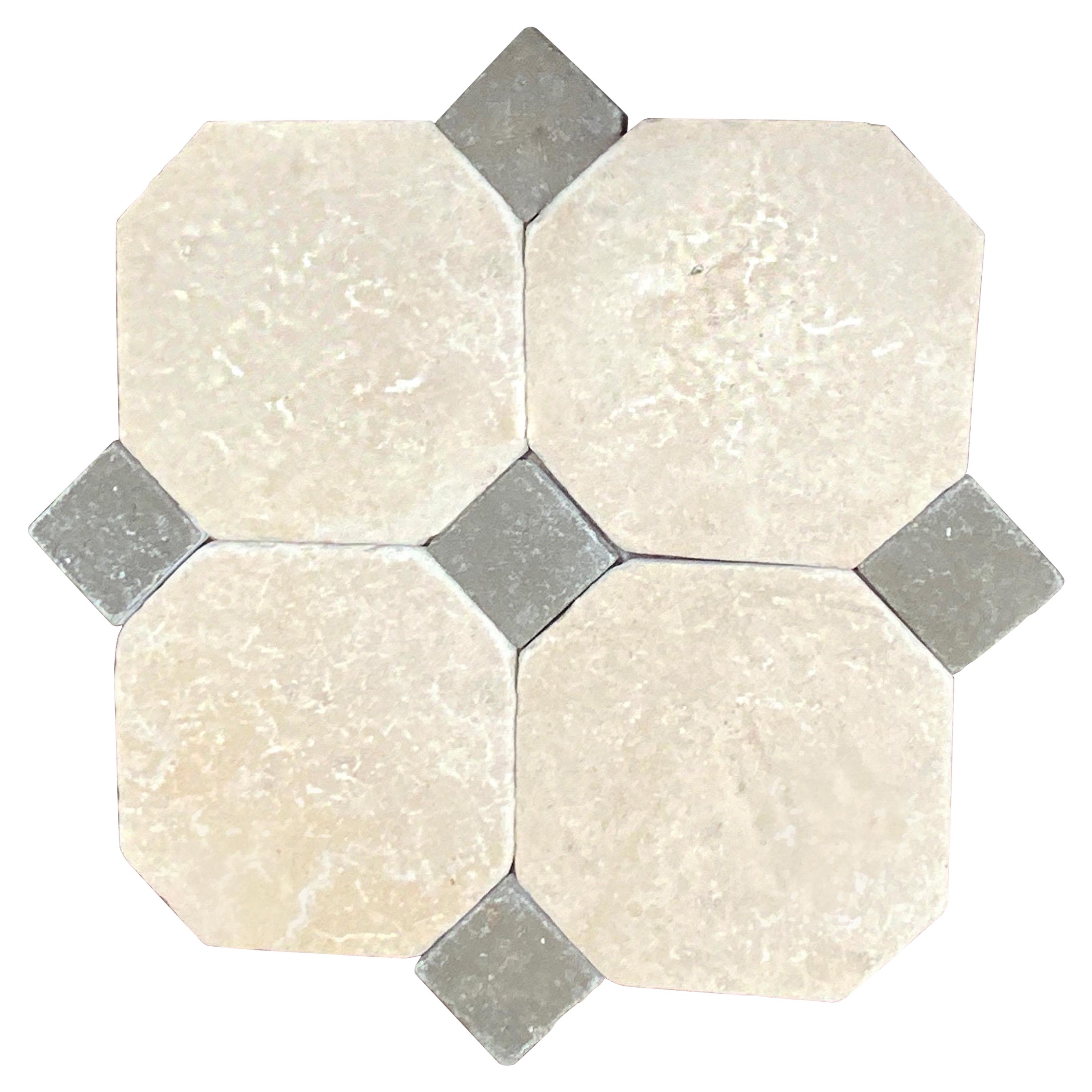 Cafe Taupe Octagonal Tile with Charcoal Cavachon