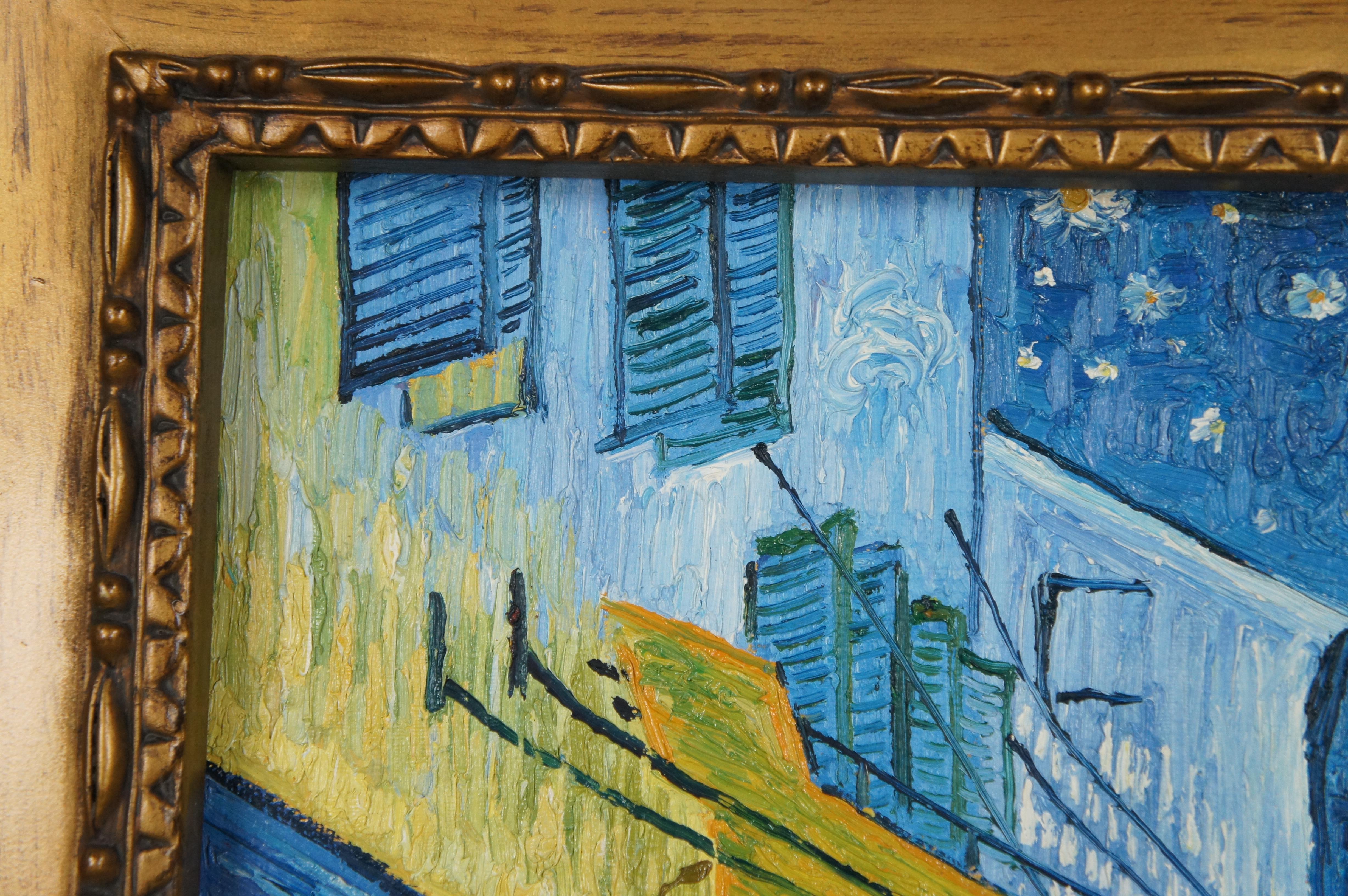 20th Century Café Terrace at Night After Vincent Van Gogh Oil Painting Canvas Impressionist