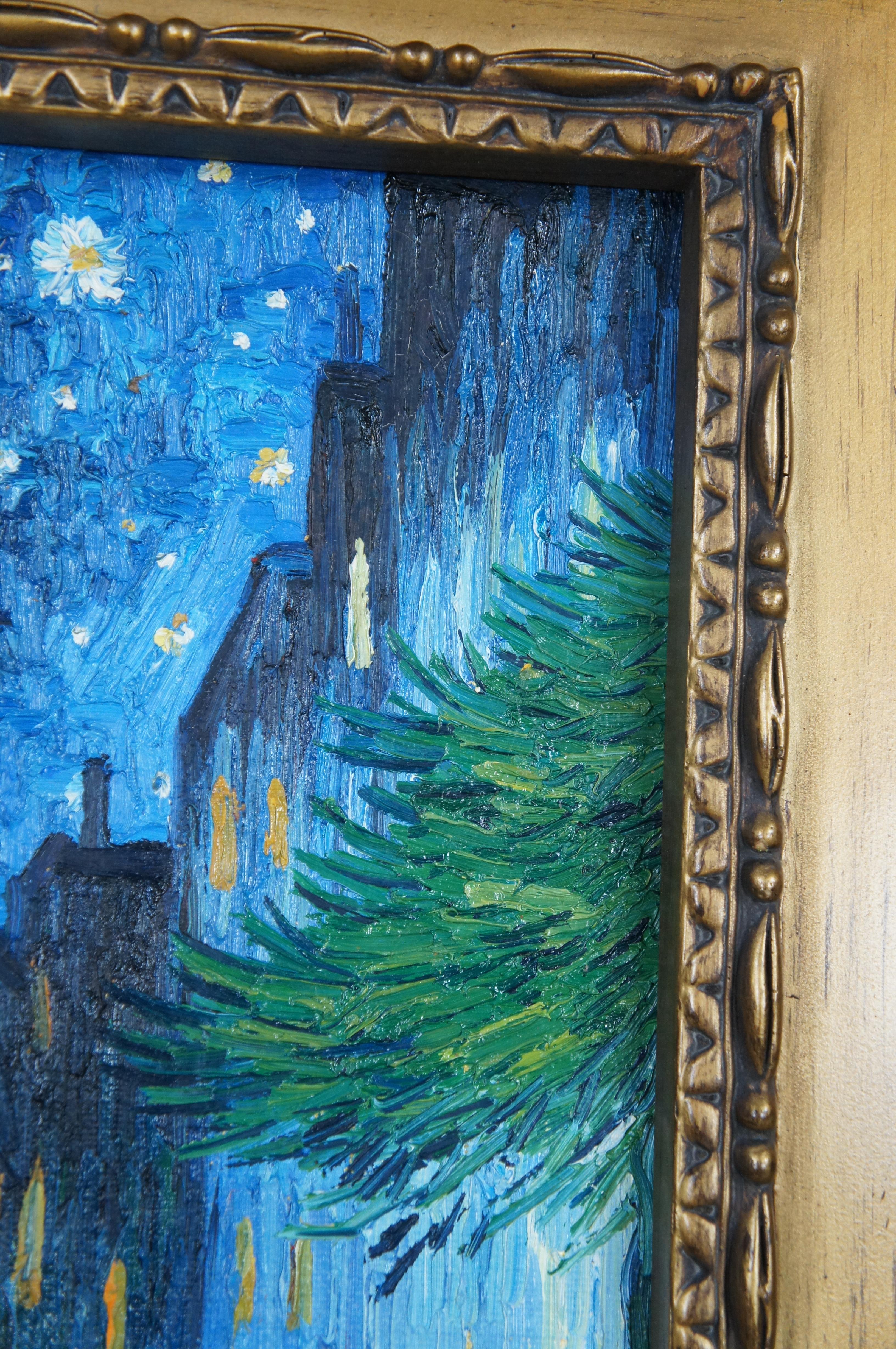 Café Terrace at Night After Vincent Van Gogh Oil Painting Canvas Impressionist 1