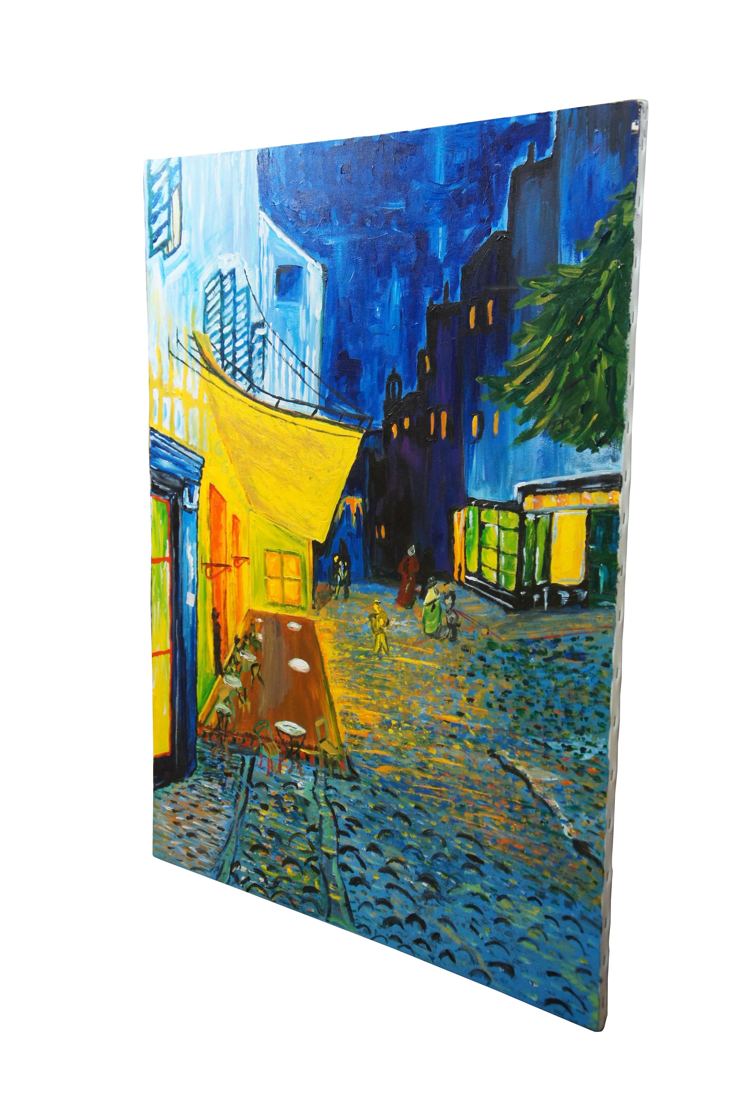Expressionist Cafe Terrace at Night Impressionist Oil Painting After Vincent Van Gogh 40