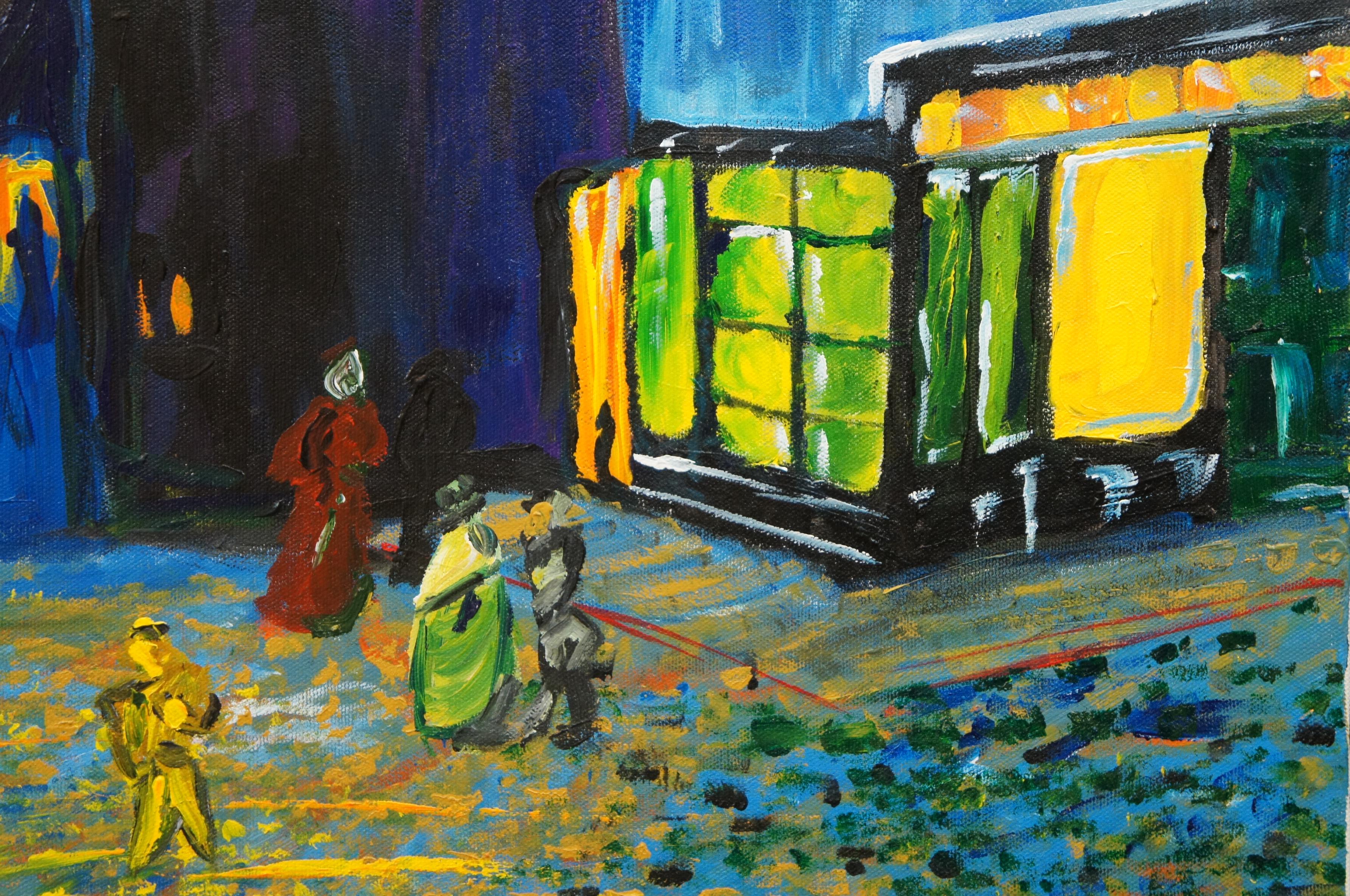 Cafe Terrace at Night Impressionist Oil Painting After Vincent Van Gogh 40