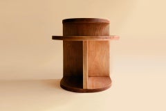 CAFÉ, mesita auxiliar de diseño contemporáneo de madera, fabricada en Brasil