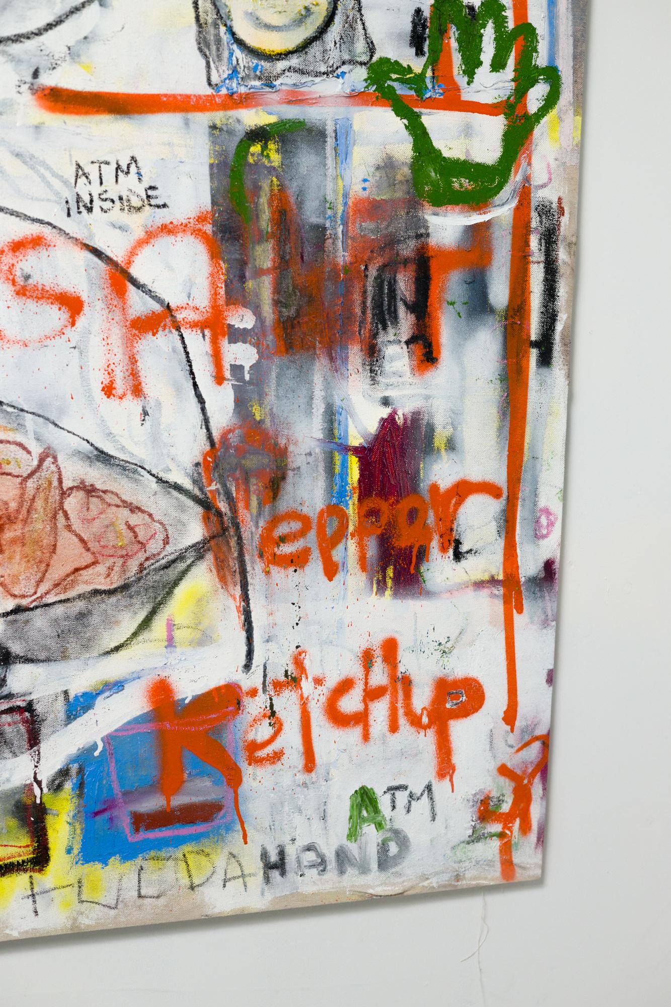 „Salt Pepper Ketchup“, Abstrakte Figur, Logos Essen, Kulturkommentar im Angebot 1