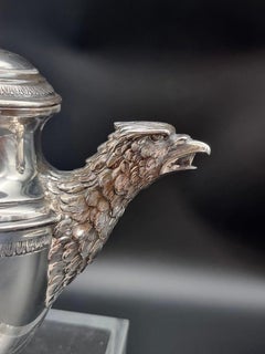 Caffettiera in argento 800, stile neoclassico, Italia, XX secolo