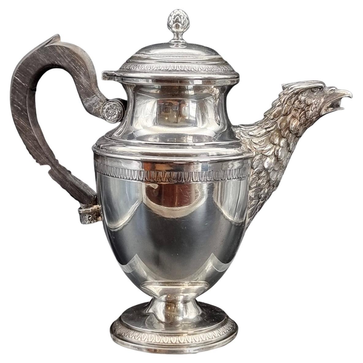Caffettiera in argento 800, stile neoclassico, Italia, XX secolo in vendita