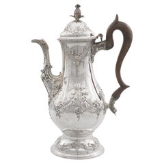 Cafetera de plata de ley Jorge III, Charles Wright, Londres, 1771