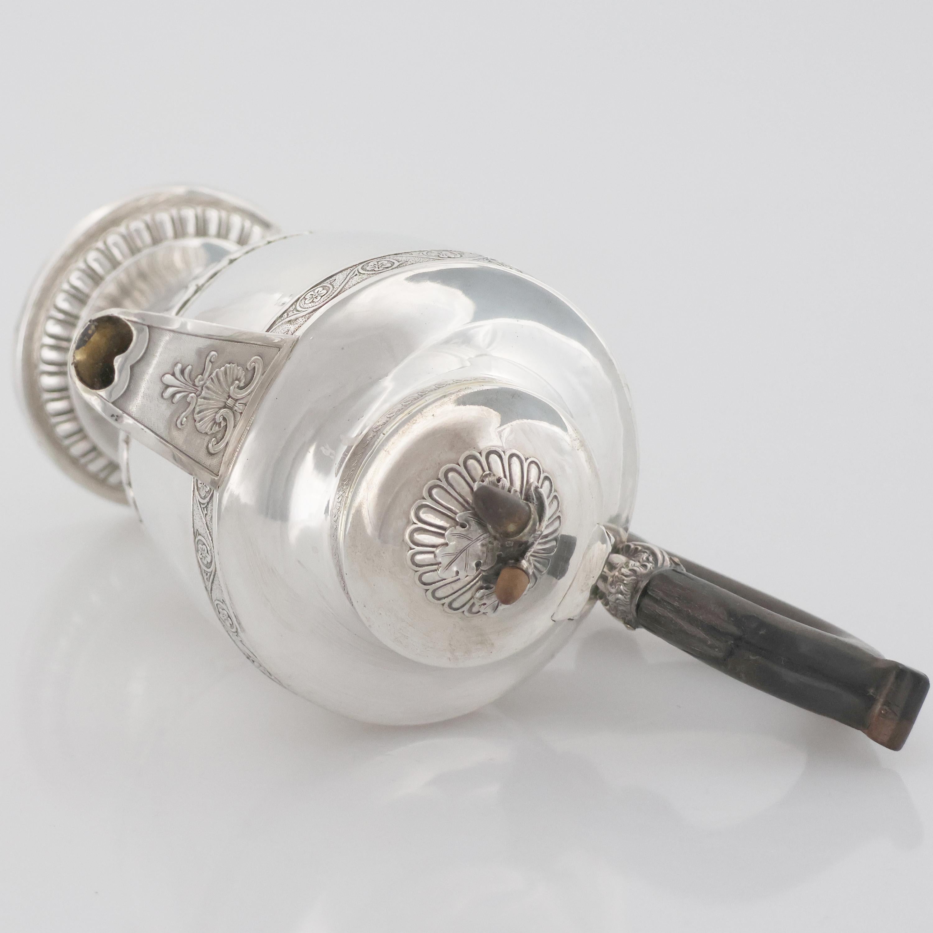 Early 19th Century Caffettiera in argento sterling Giorgio IV, Paul Storr, Londra, 1823 in vendita