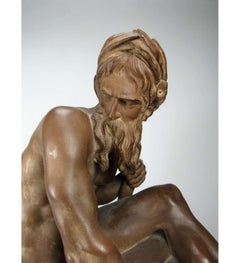 Terracotta sculpture by Caffieri Jean-Jacques (1725-1792), The River