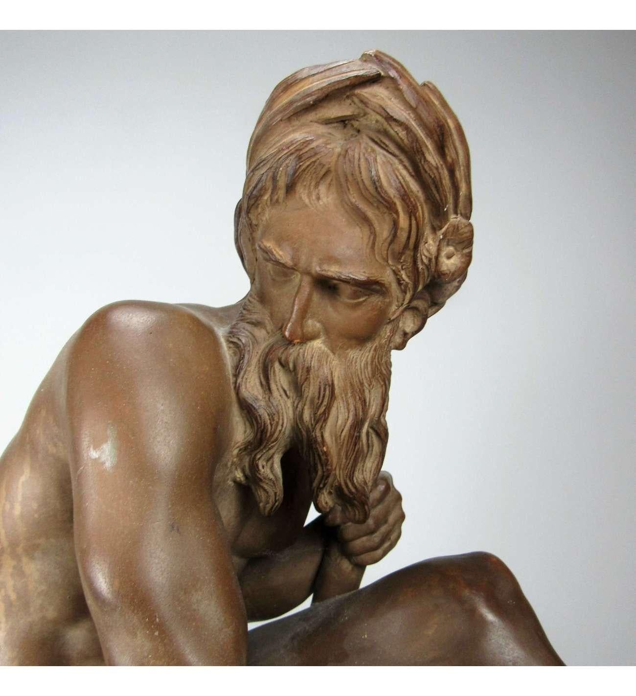 Escultura de terracota de Caffieri Jean-Jacques (1725-1792), El río en venta 2