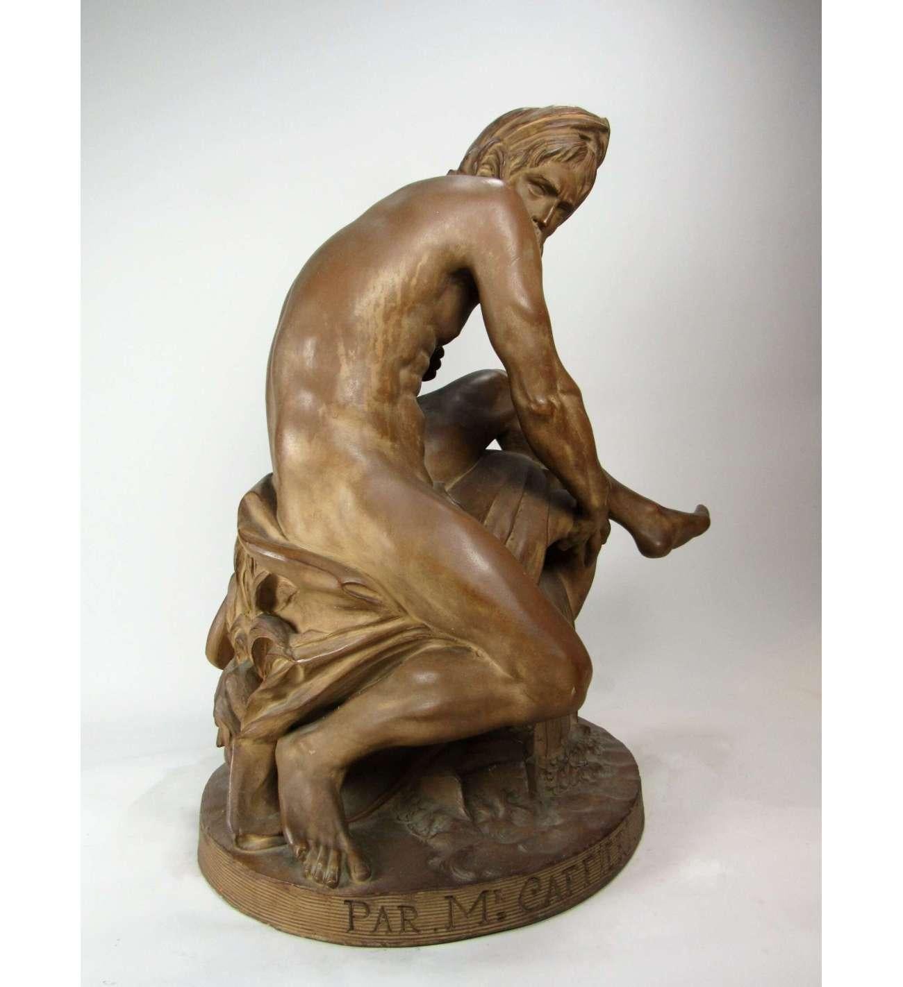 Escultura de terracota de Caffieri Jean-Jacques (1725-1792), El río en venta 5
