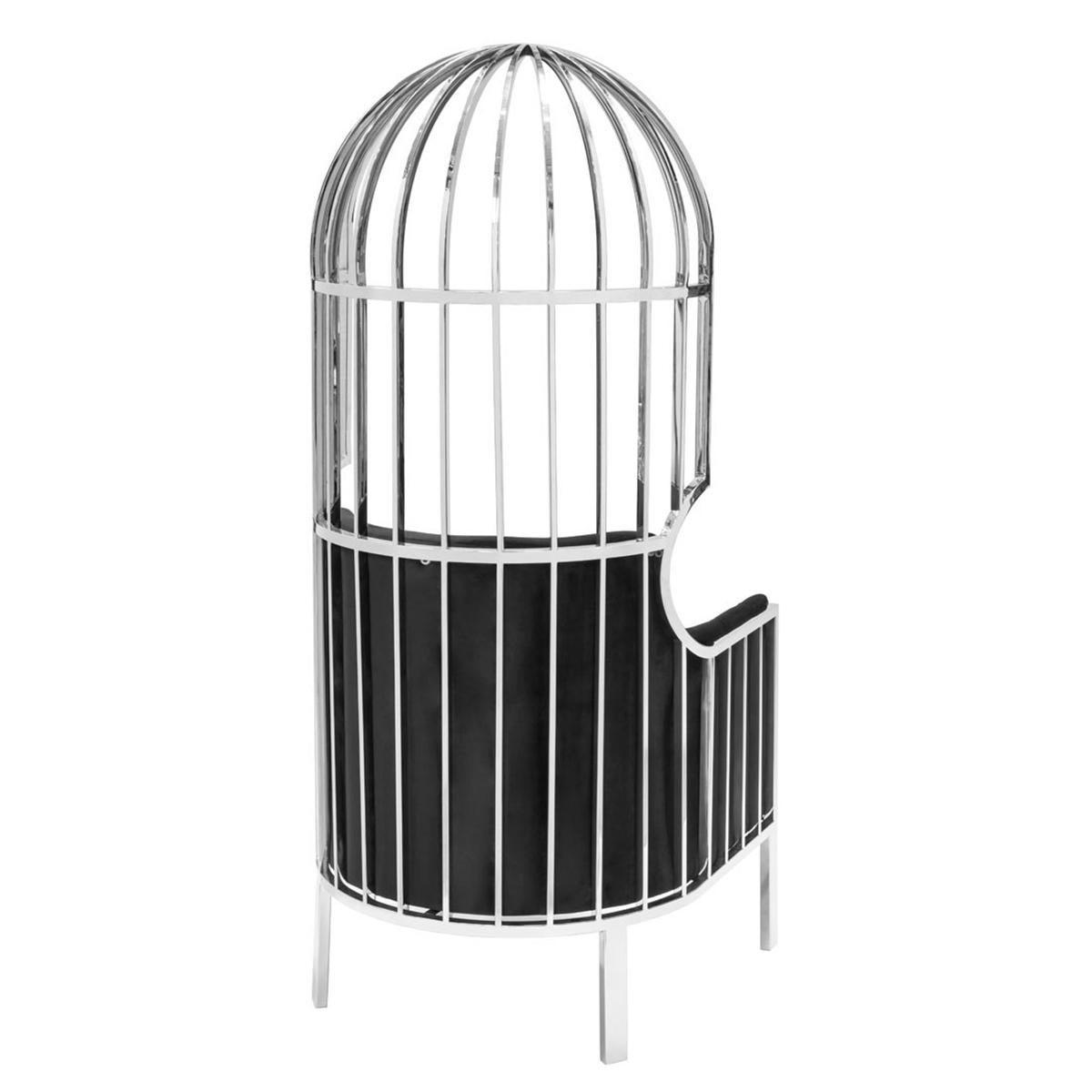 Hand-Crafted Cage Armchair For Sale