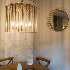 Cage Indoor Brass Chandelier