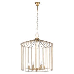 Cage Indoor Brass Chandelier