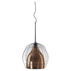 CAGE Large Suspension lamp in Black-Bronze by Diesel Living with Lodes