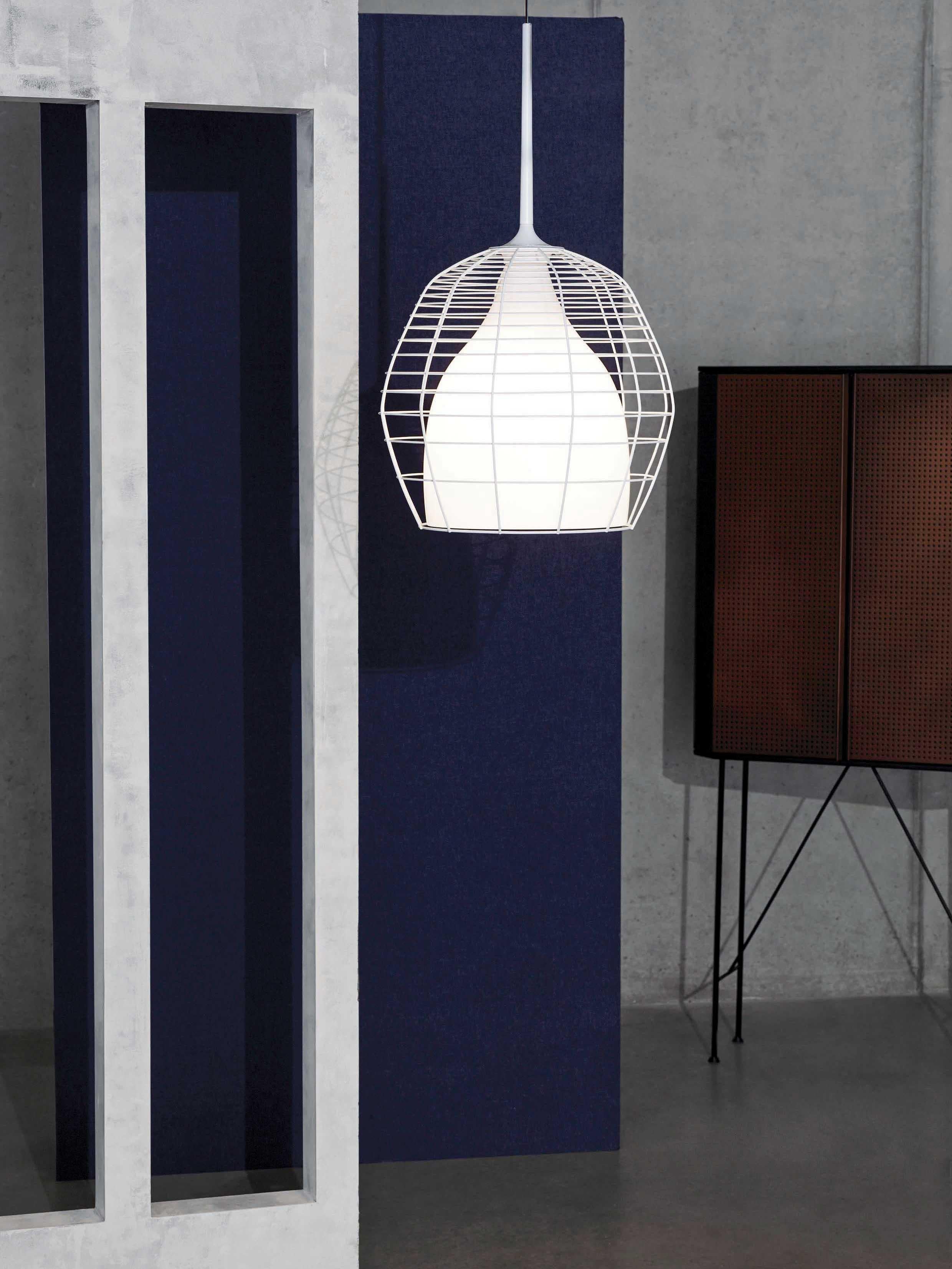 Italian CAGE Large Suspension lamp in Black-white by Diesel Living with Lodes For Sale