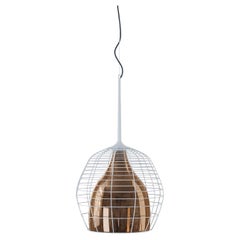 CAGE Large Suspension lamp in White-bronze by Diesel Living with Lodes