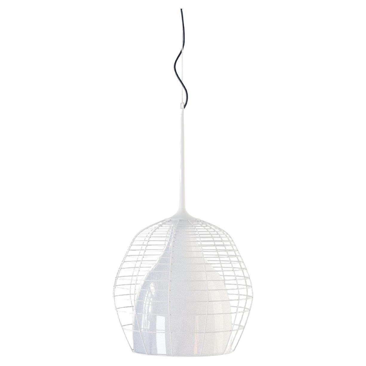 CAGE Large Suspension lamp in White by Diesel Living with Lodes