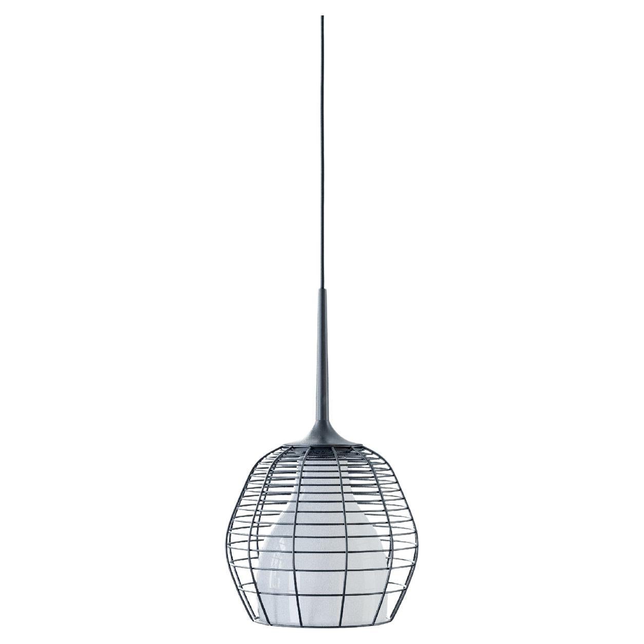CAGE Small Suspension lamp in Black-White by Diesel Living with Lodes