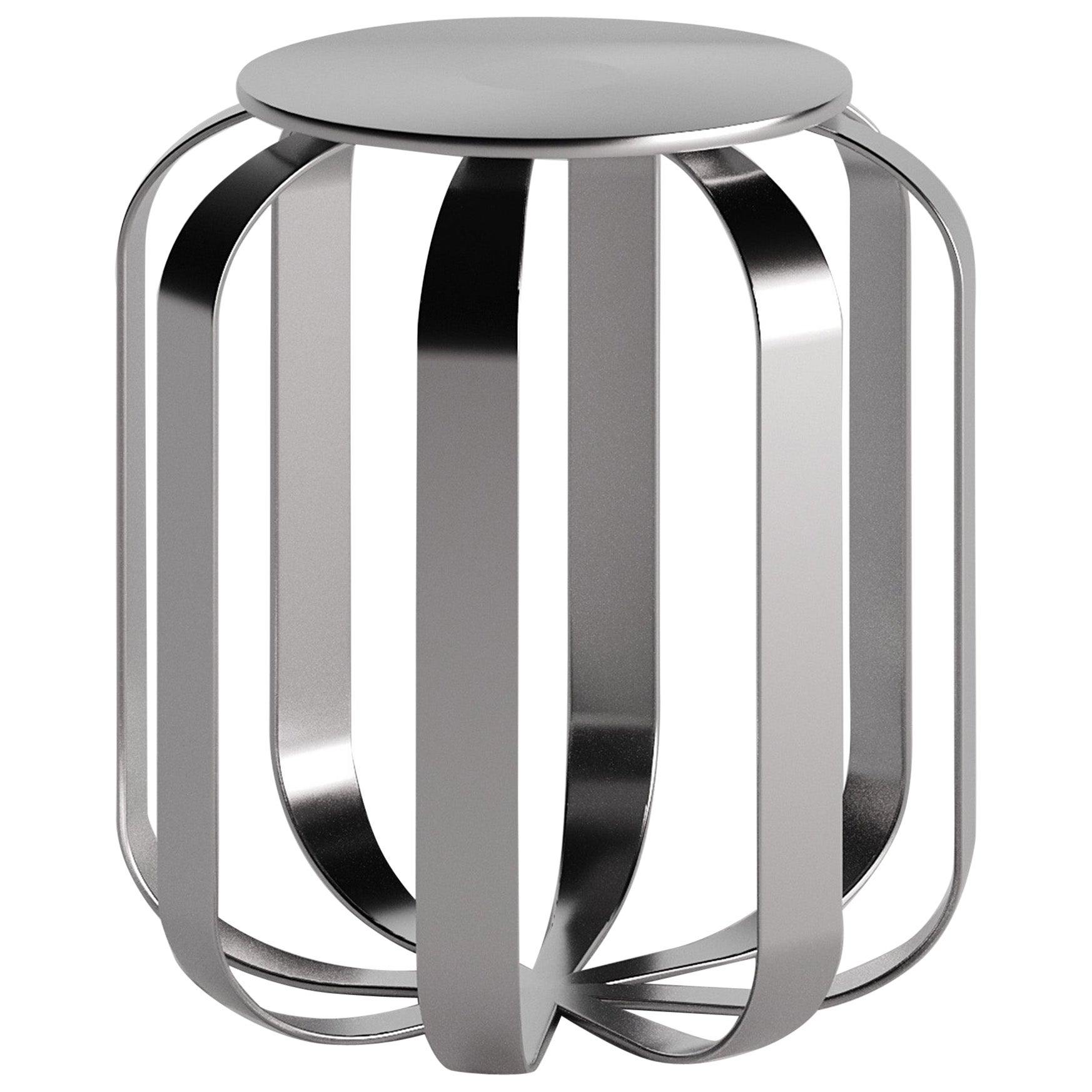 Cage Stainless Steel Stool by Tuğçe Geyik