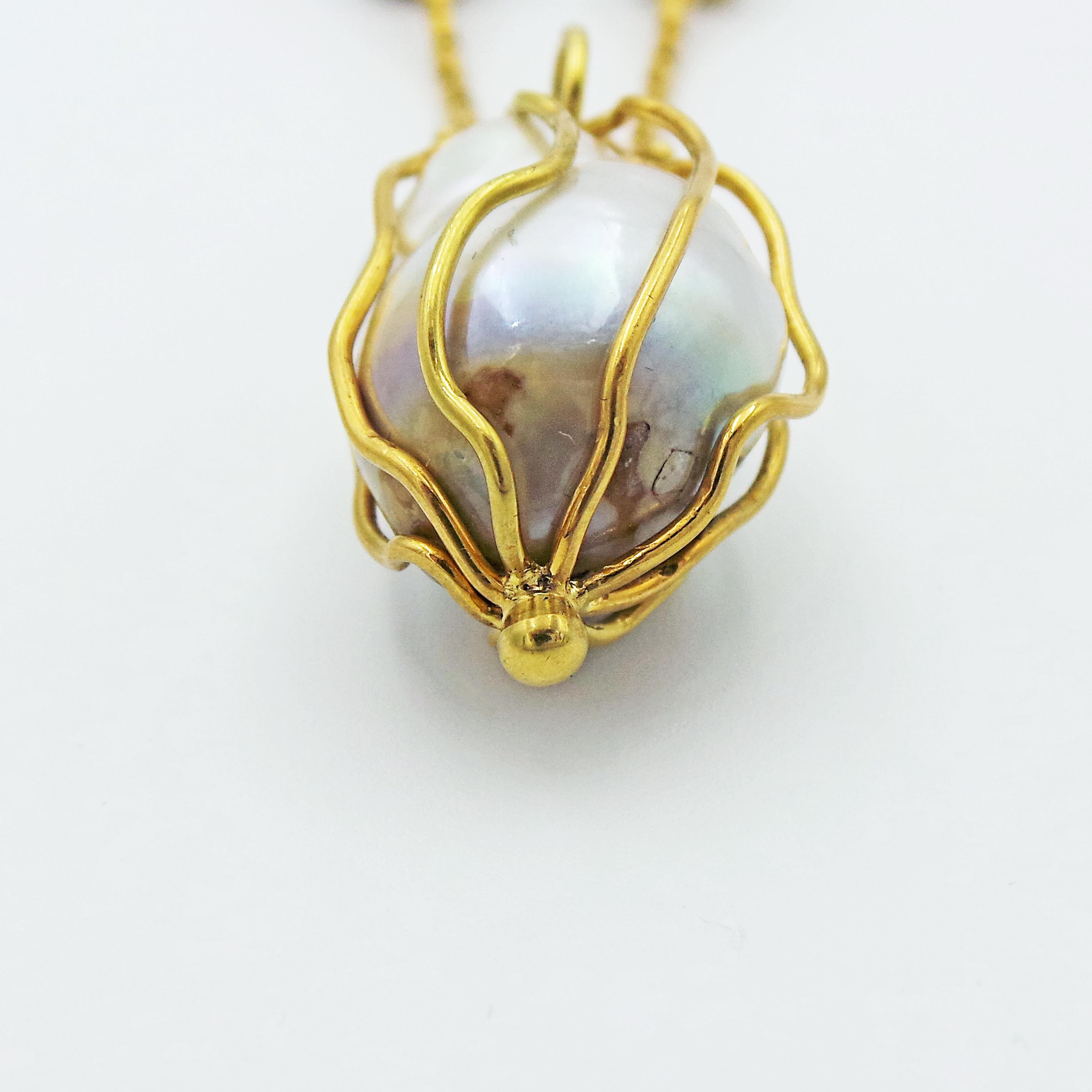 22 carat gold pearl necklace