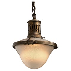 Caged French Holophane, England, 1900 Caged French Holophane, England, 1900