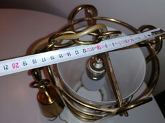 Caged Opaline Glass Pendant Lamp