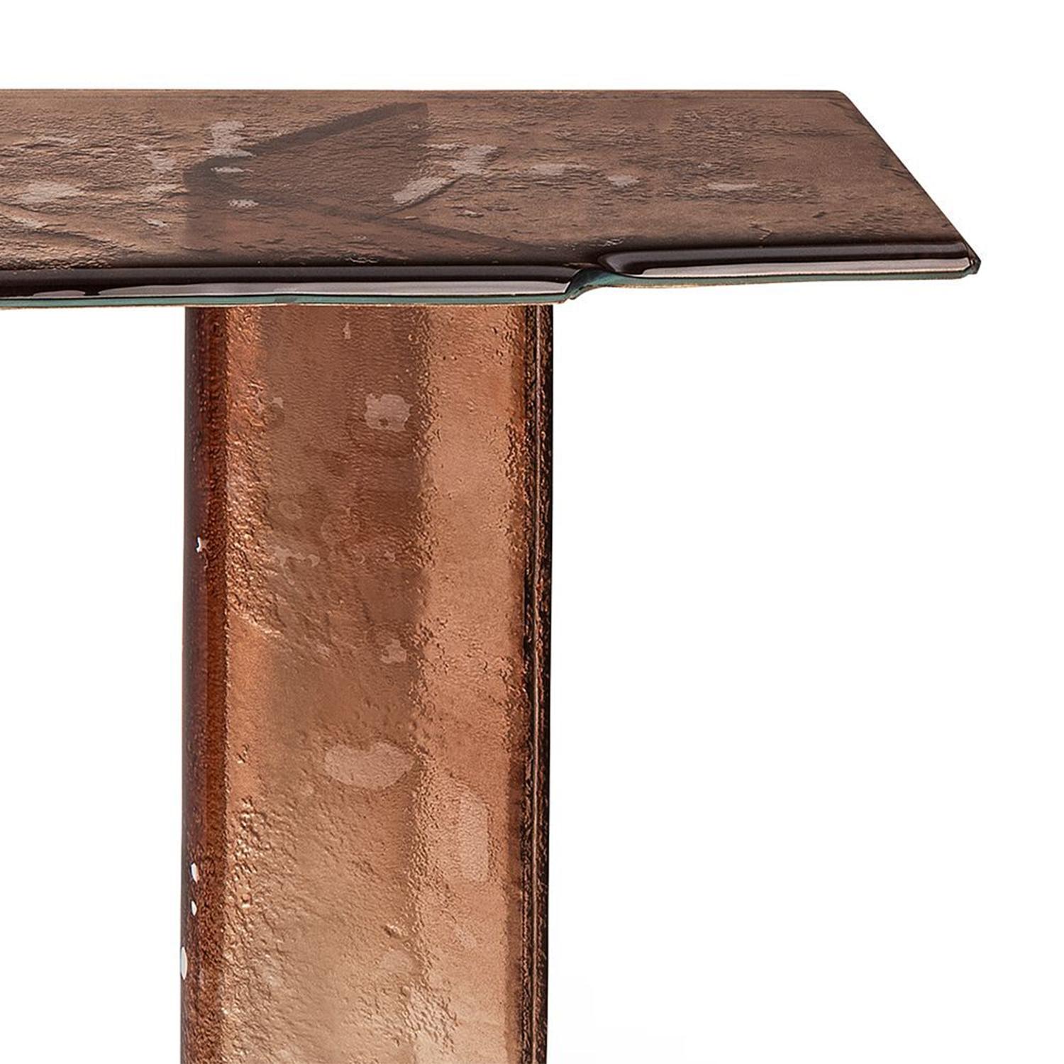 Italian Cagliari Glass Console Table For Sale