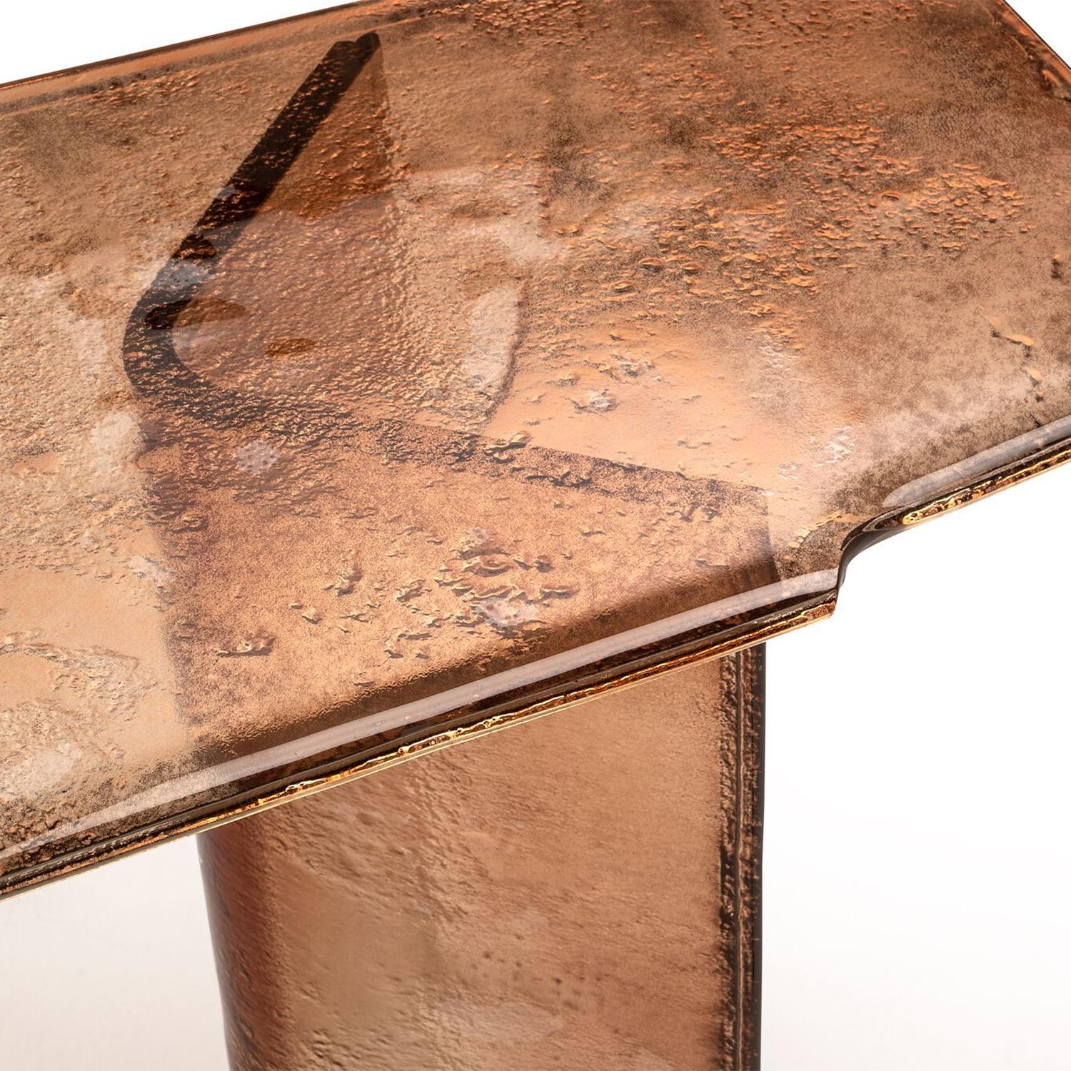 Contemporary Cagliari Glass Console Table For Sale