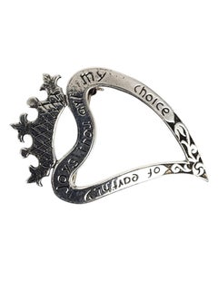 CAI Earthly Joys Sterling Luckenbooth Scottish Heart Shaped Brooch #21203