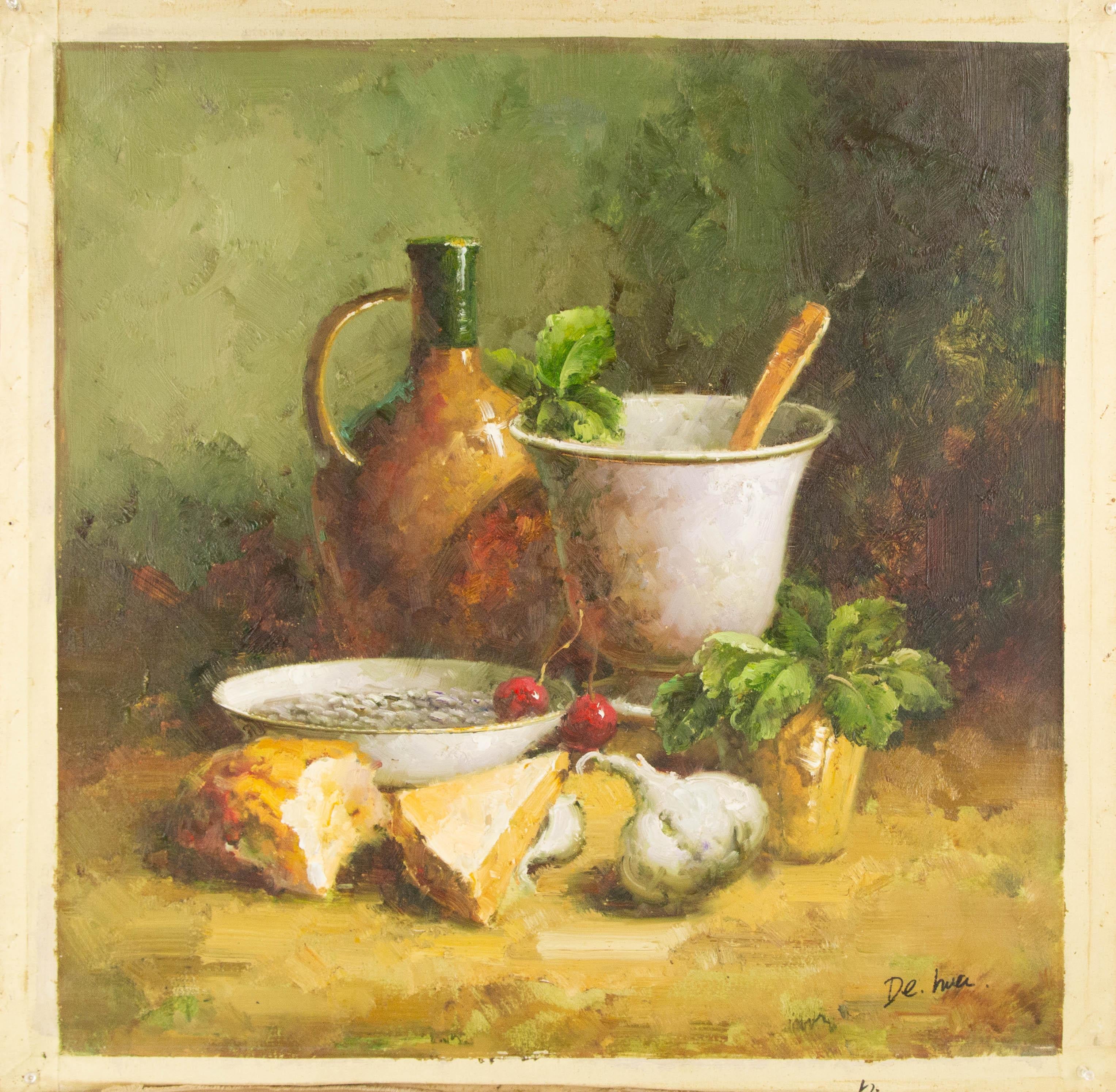 Caihong Xu Still Life Original Oil On Canvas 