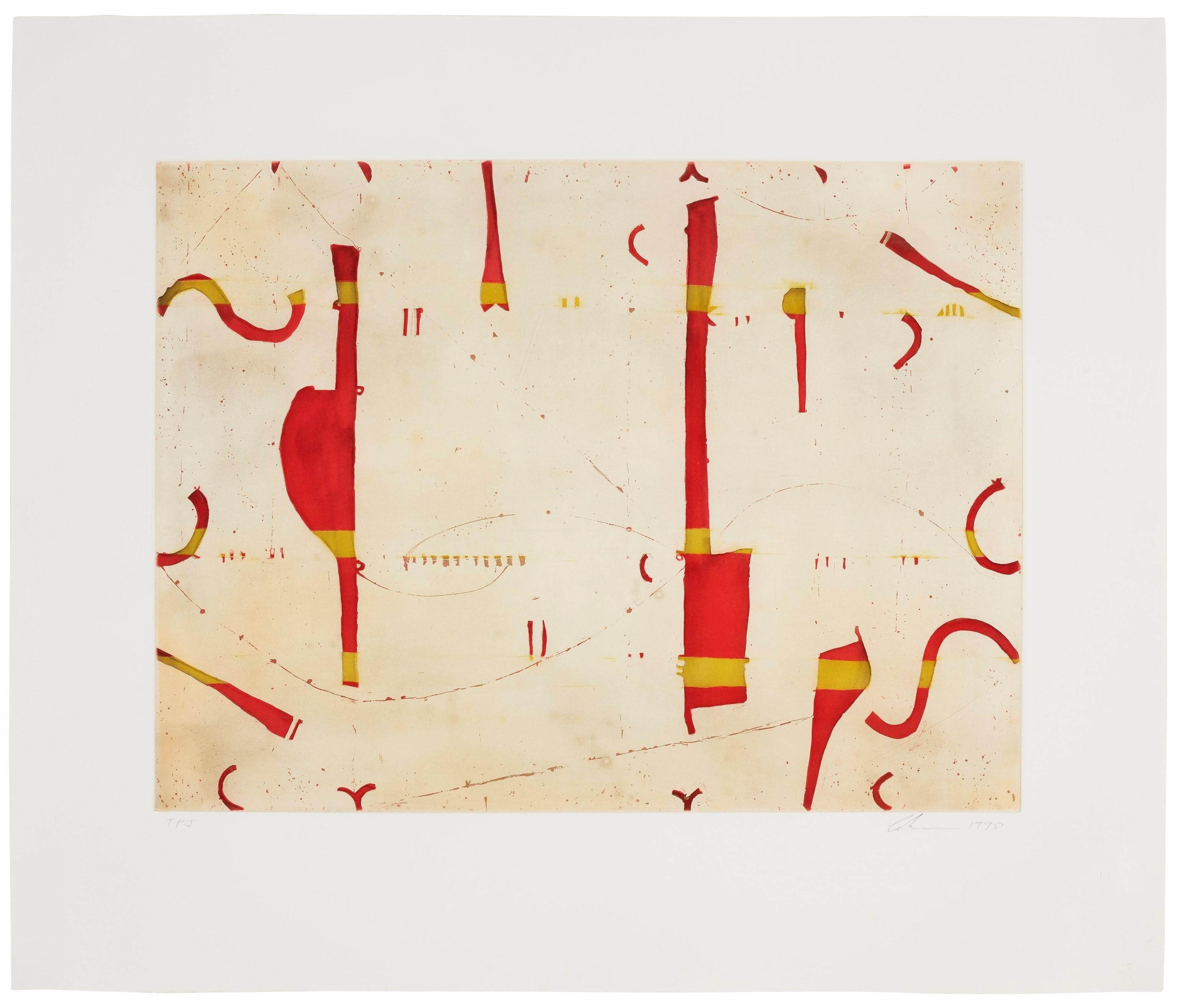 Caio Fonseca Abstract Print - Yellow Stripe