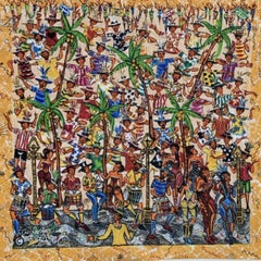 Carnaval, Bloque -pintura impresionista abstracta original-Arte contemporáneo
