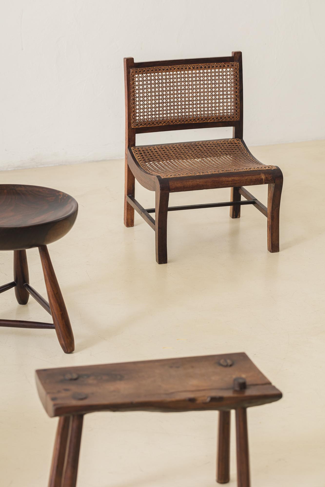 Caipira-Hocker, Brasilien, um 1900, Unbekannter Künstler (Hartholz) im Angebot