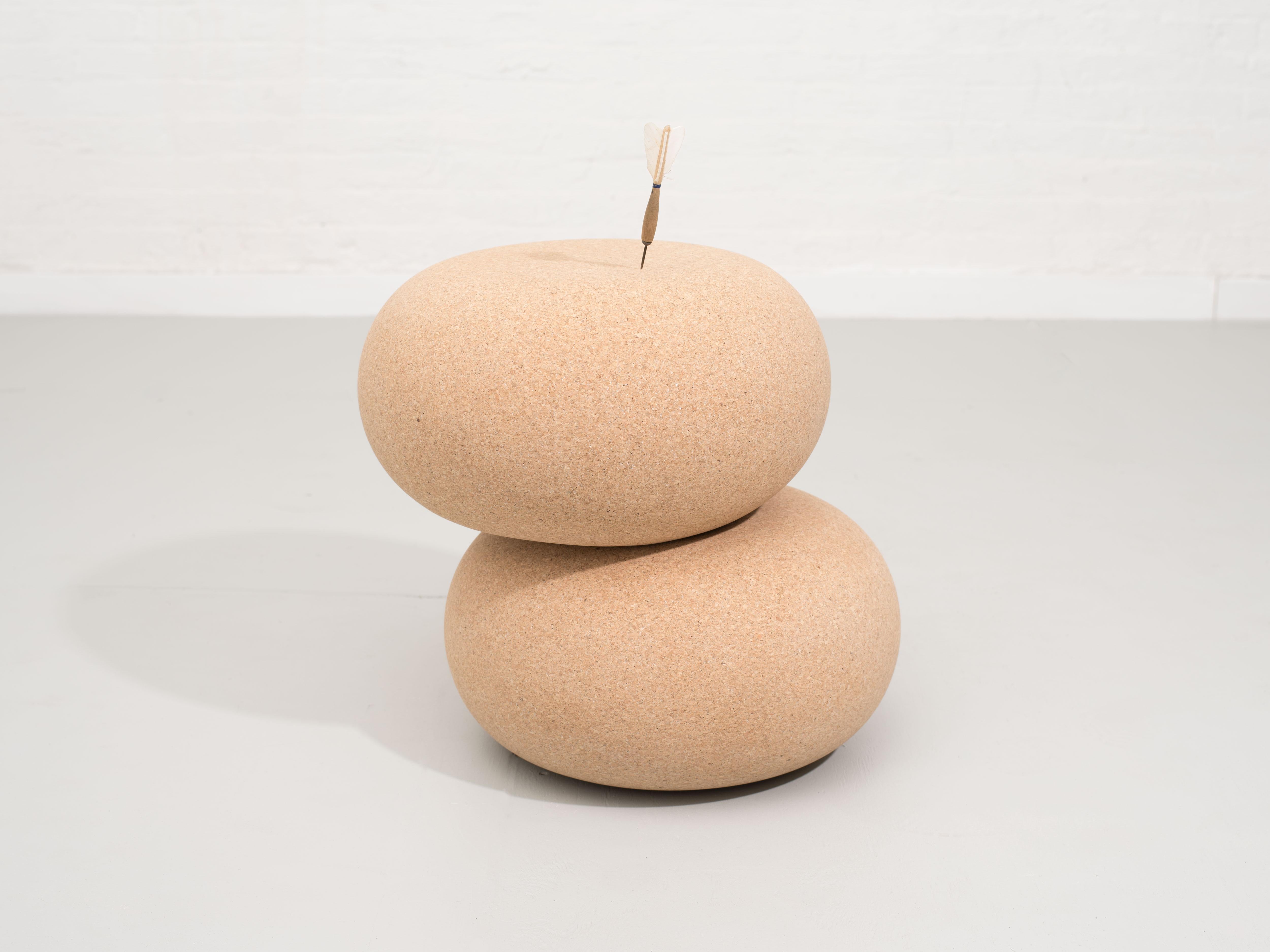 Cairn Sculptural Cork Side Table by Pat Kim In New Condition For Sale In Brooklyn, NY
