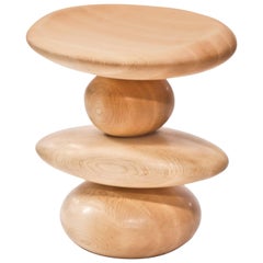 Tabouret Cairn en érable huilé d'Alvaro Uribe pour Wooda
