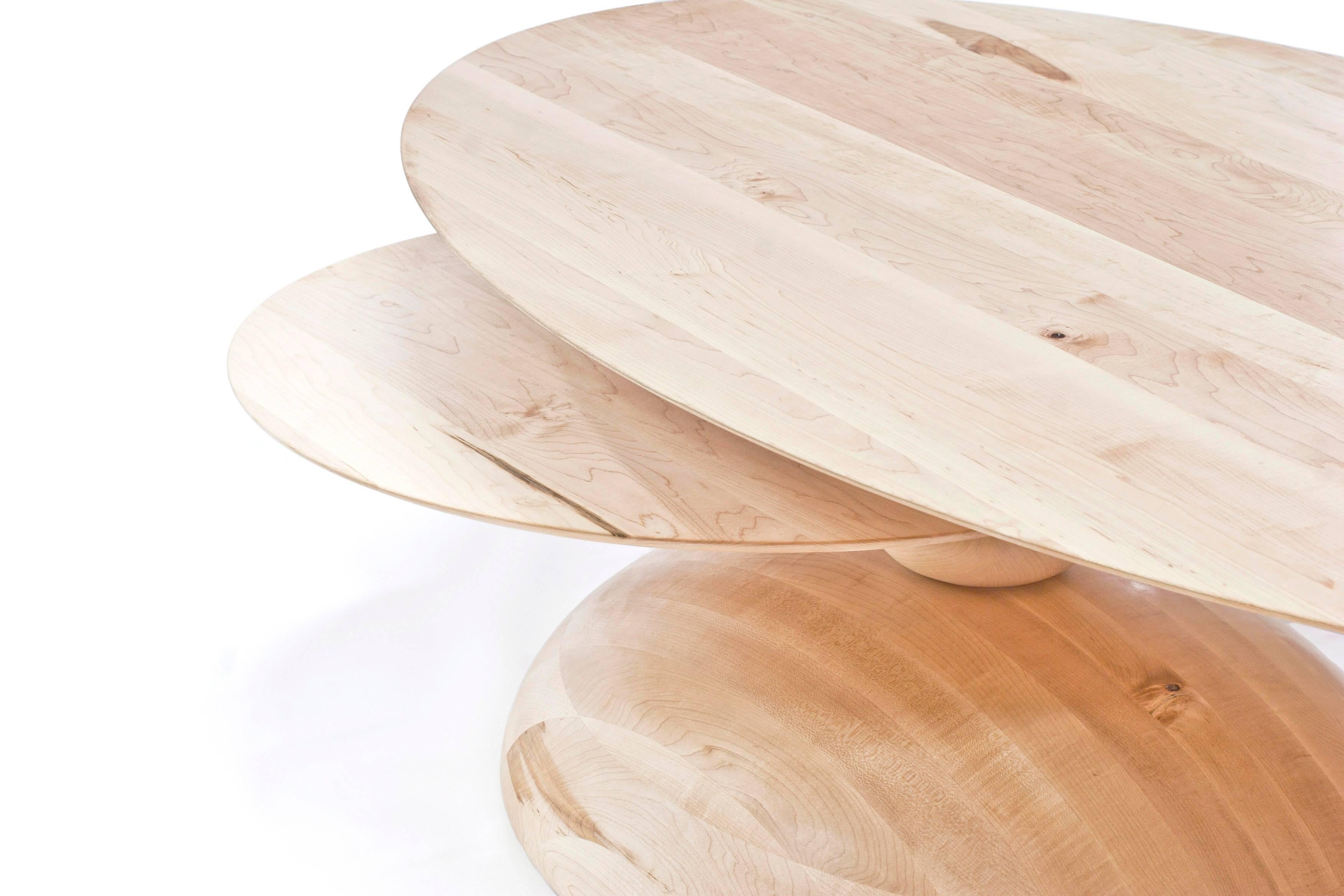 Hardwood Cairn Coffee Table in Oiled Maple by Alvaro Uribe for Wooda For Sale