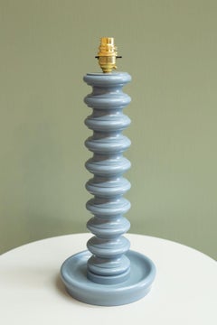 'Cairn' Turned Wood Table Lamp, North Sea