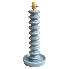 'Cairn' turned wood table lamp- North Sea