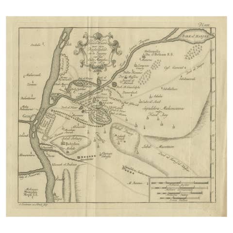 Cairo, Babylon & Heliopolis – Antique Map of Ancient Memphis Region, 1776