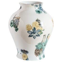Cairo, Contemporary Porcelain Vase with Decorative Design by Vito Nesta