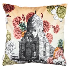 El Cairo, cojín contemporáneo de terciopelo estampado de Vito Nesta