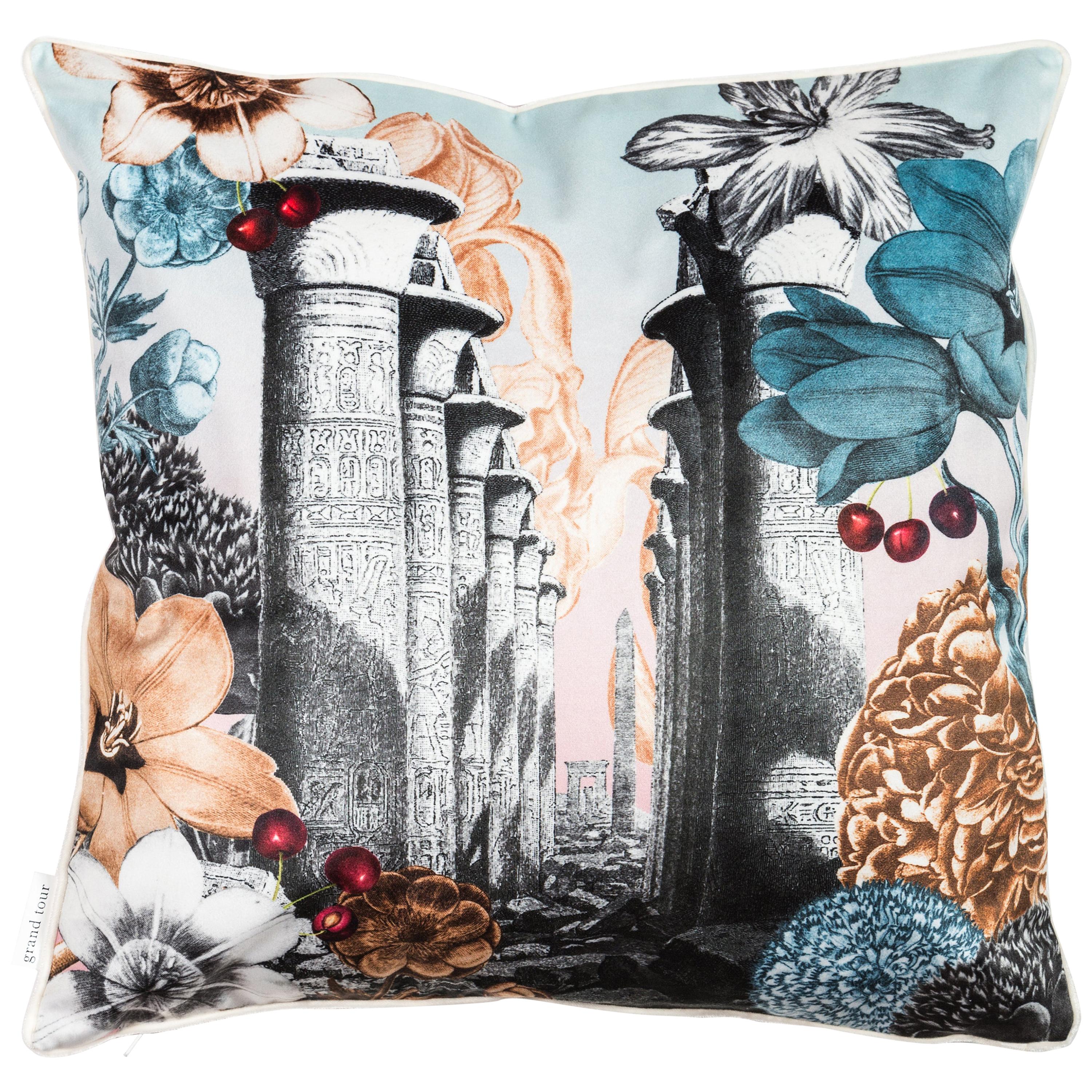 Cairo, Contemporary Velvet Printed Pillow by Vito Nesta For Sale