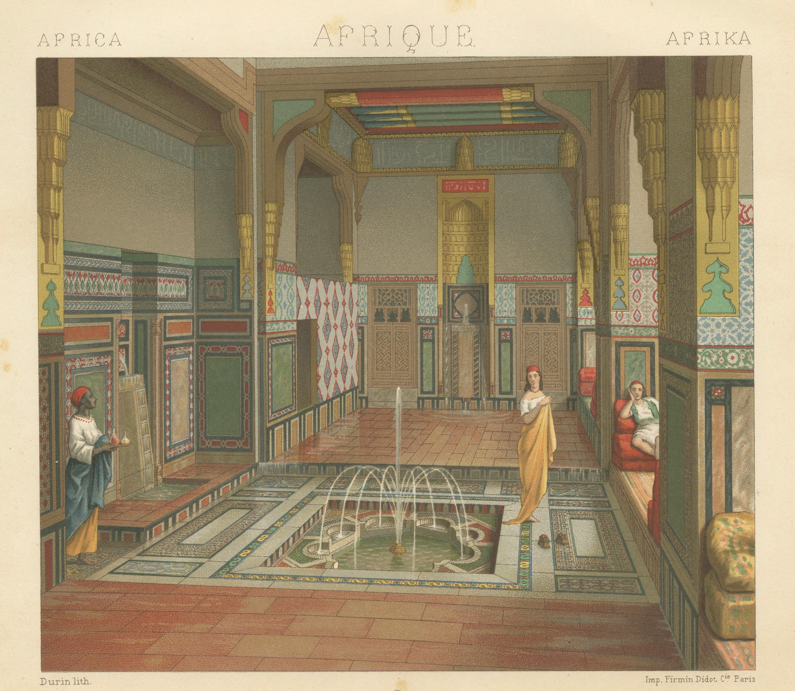Cairo Summer Salon Interior, Egypt 1888 – Racinet Afrique Print