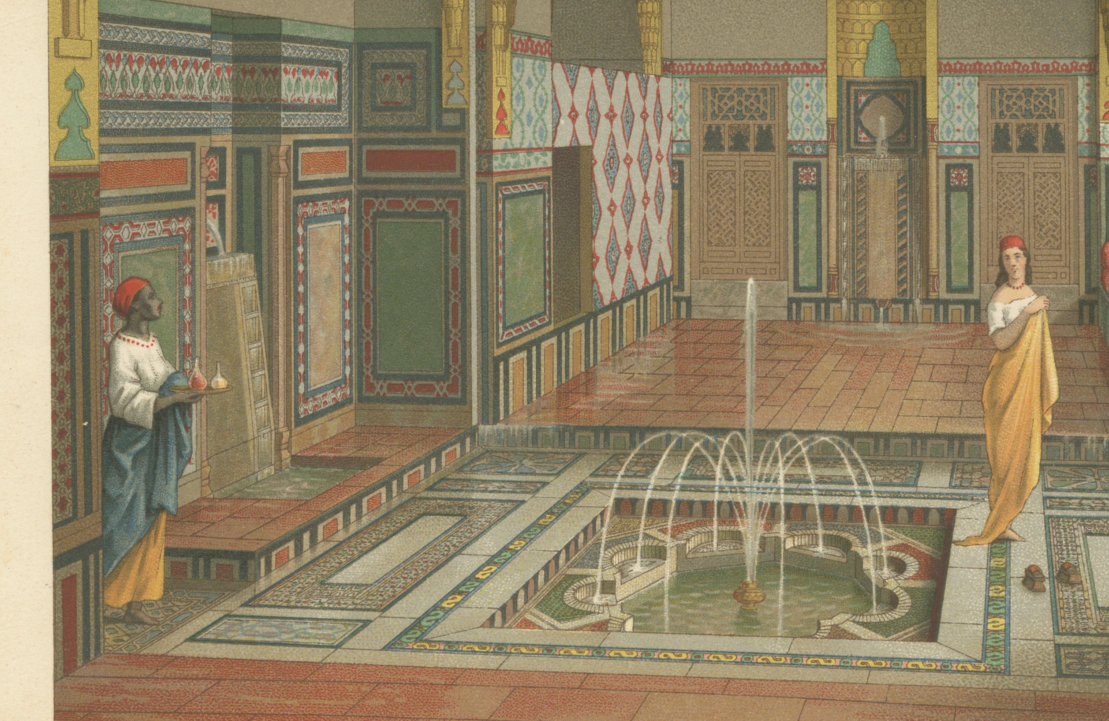 Cairo Summer Salon Interior, Egypt 1888 – Racinet Afrique Print