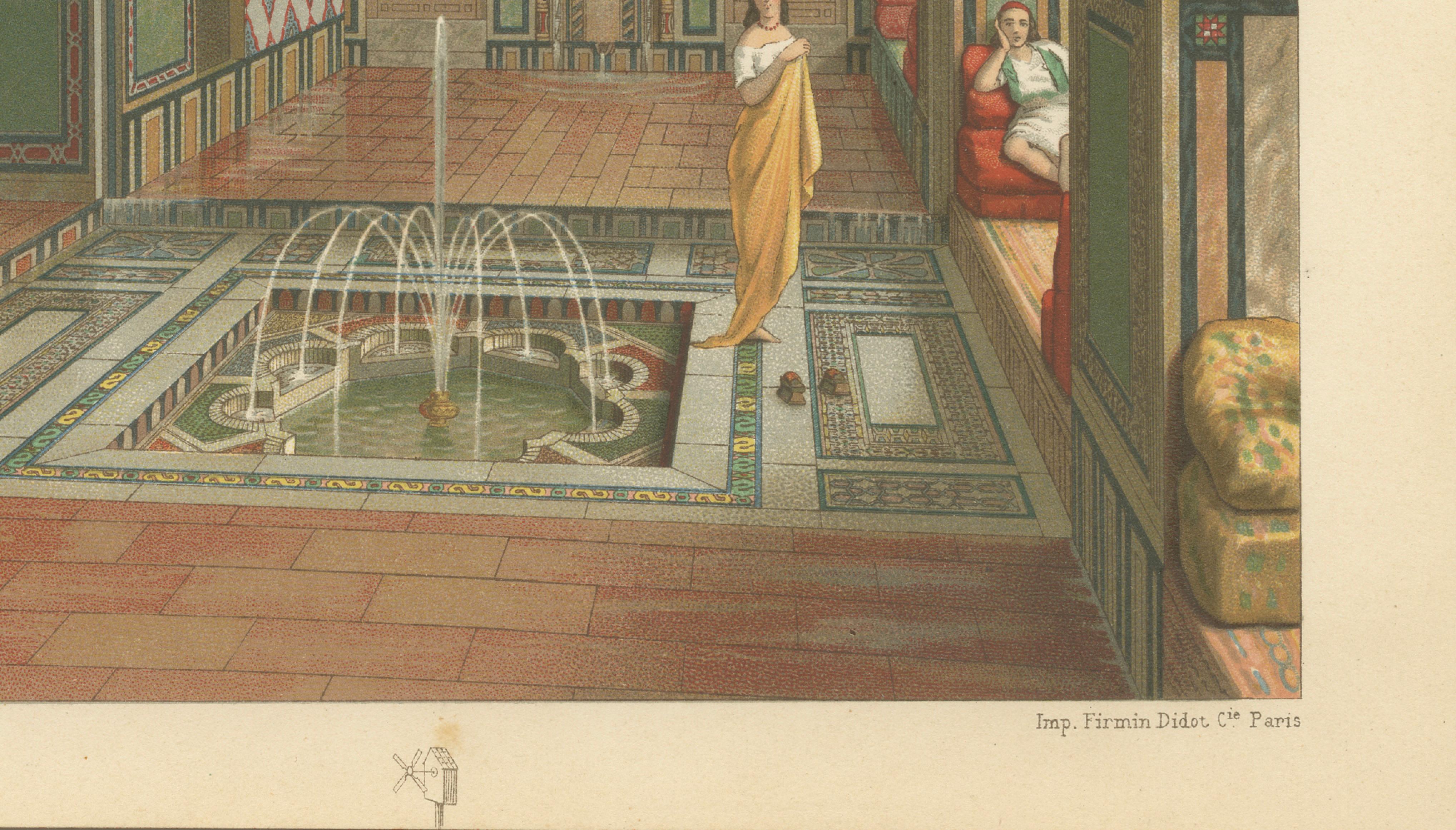 Cairo Summer Salon Interior, Egypt 1888 – Racinet Afrique Print